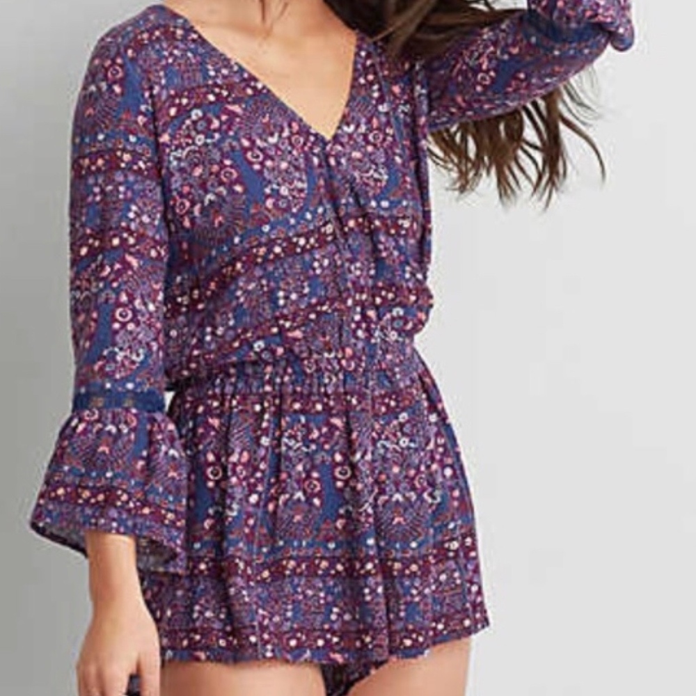 American Eagle Paisley Romper